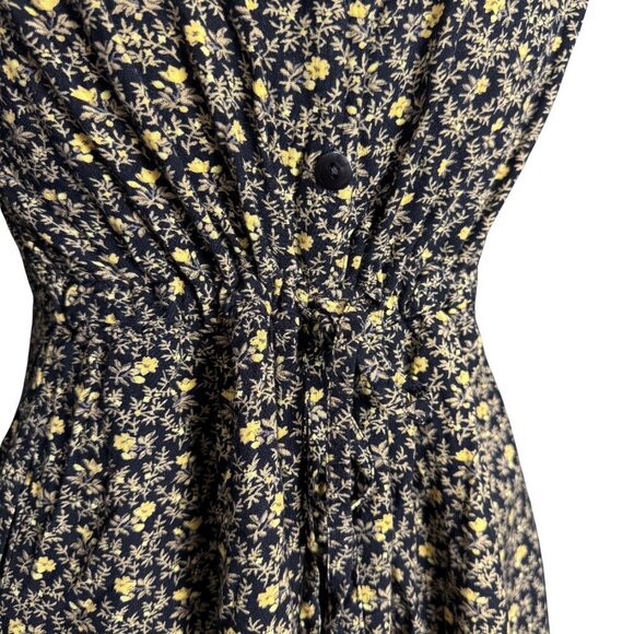 Whimsigoth Floral Maxi Dress 90s Cottagecore Prairie Sleeveless, Witchy - Picture 6 of 10